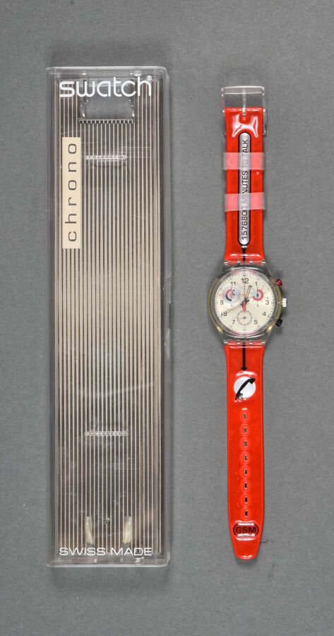 Null Montre Swatch réf SCK112, modèle "Time to call" / édition limitée / Collect&hellip;