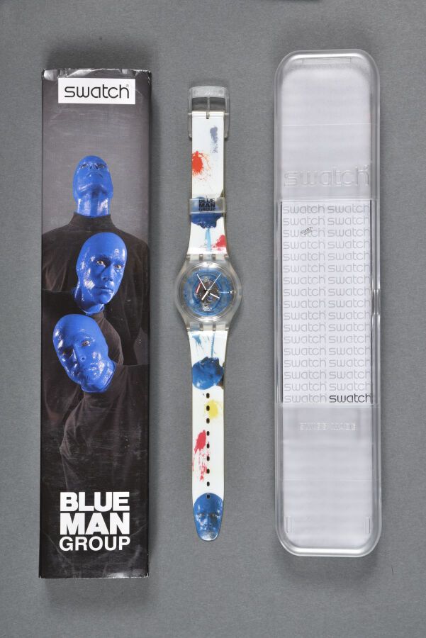 Null Montre Swatch réf SUJB700, modèle « Blue man group" collection "Jelly in Je&hellip;