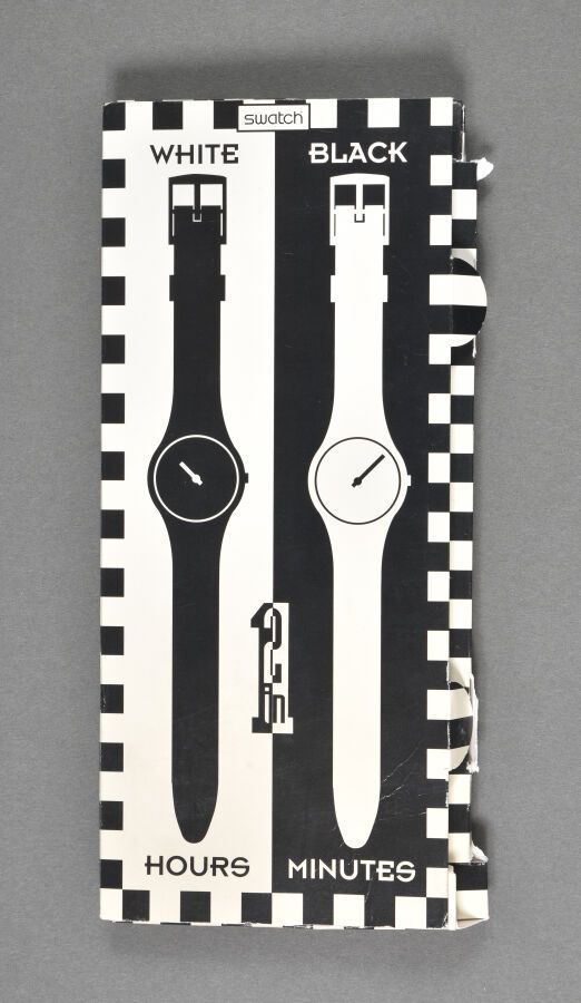 Null Coffret Swatch réf GZS10, modèle « White hours, black minutes » / comprenan&hellip;