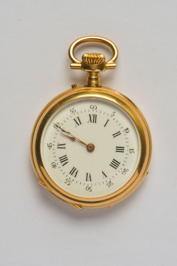 Null *Reloj de cuello de oro amarillo de 18 quilates (750/oo), esfera redonda co&hellip;