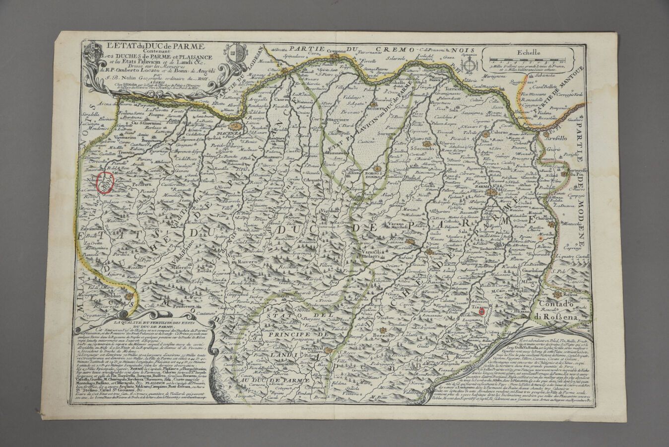 Null J. B. NOLIN (1657 - 1708)
Carte du duché de Parme et Plaisance. Vers 1700
L&hellip;