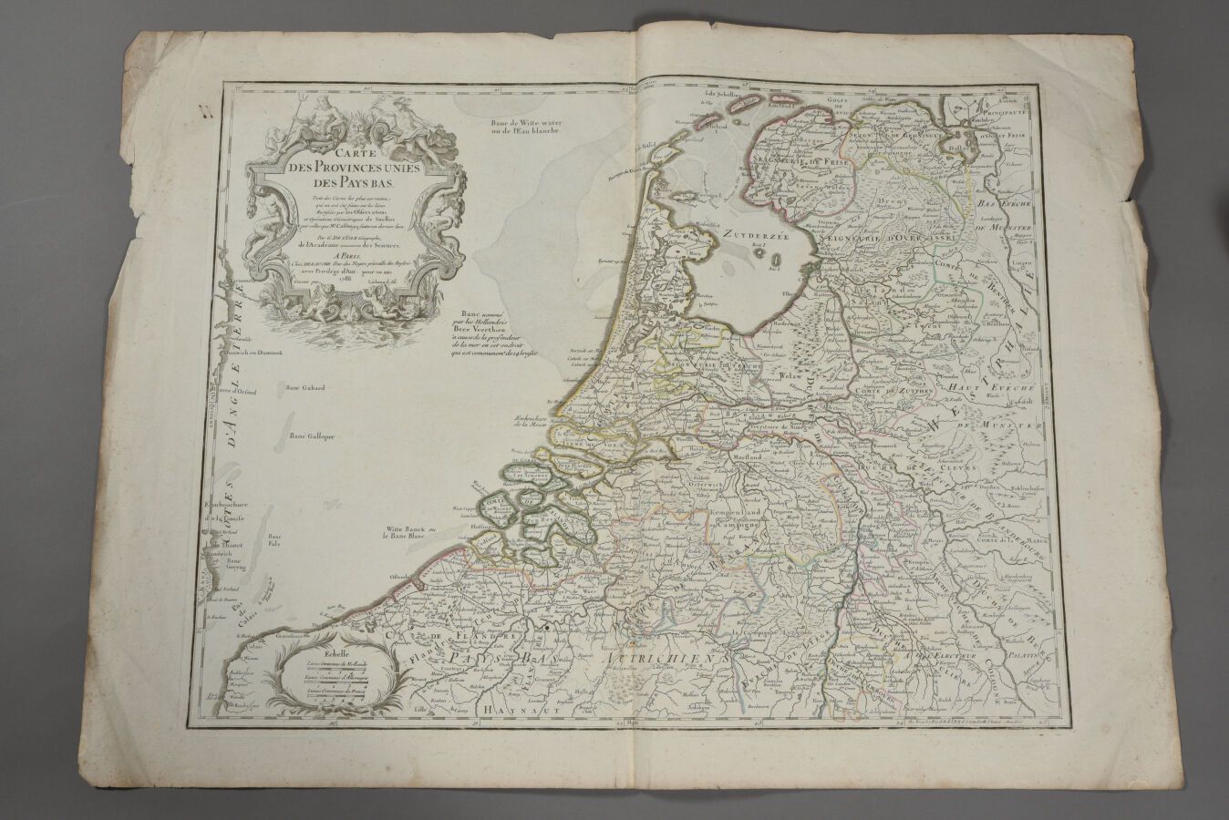 Null 纪尧姆-德利萨尔和他的继承人德佐赫
(法国，18世纪)
荷兰联合省的地图。1788. 
双对开。 
有一些缺陷(有狐臭，脏污等)。