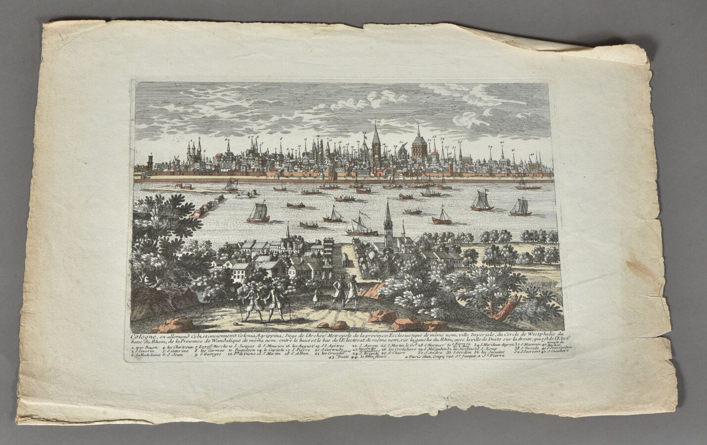 Null Imagerie de la rue Saint-Jacques, 18. Jahrhundert. 
Ansicht der Stadt Köln.&hellip;