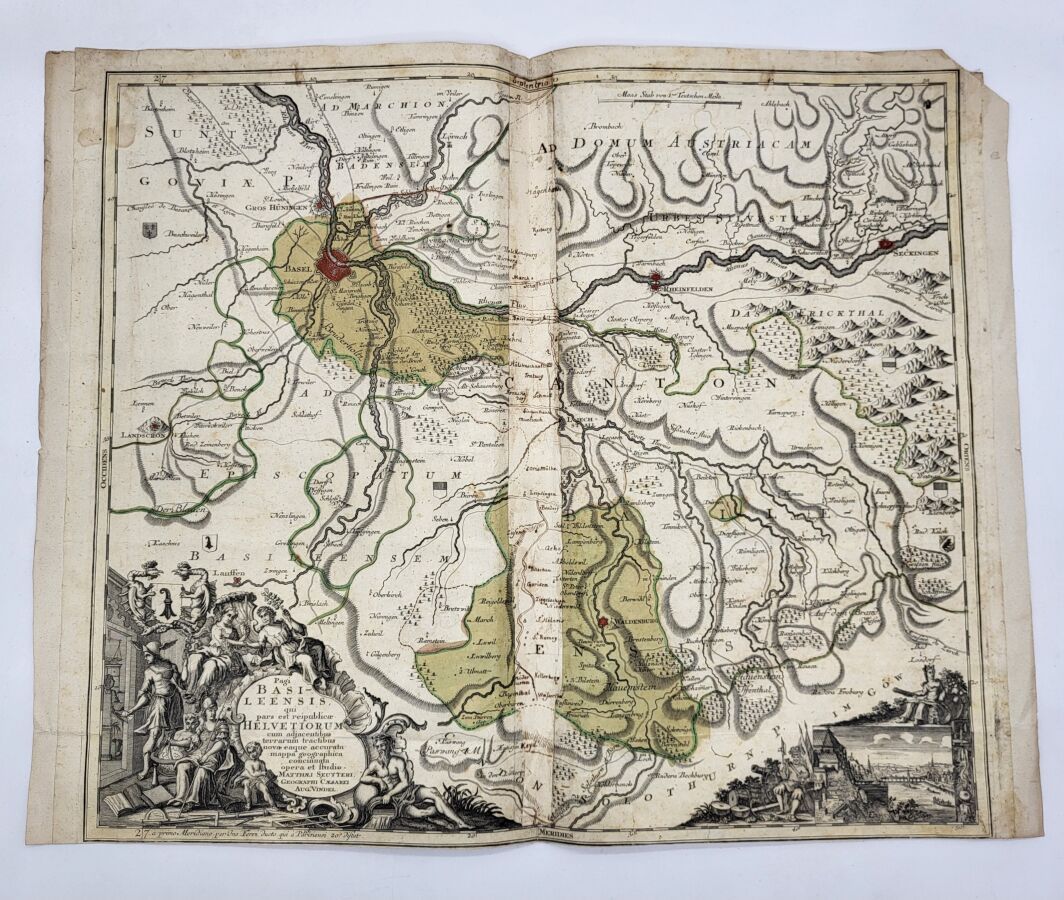 Null Mathieu SEUTTERI 
(Allemagne, XVIIIe siècle)
Carte de la Suisse, particuliè&hellip;