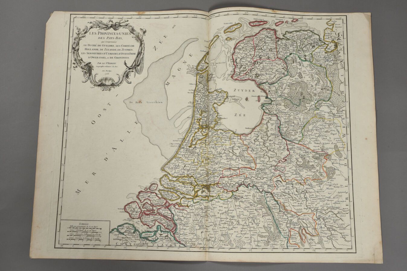 Null ROBERT DE VAUGONDY 
(France, XVIIIe siècle)
Carte des provinces unies des P&hellip;