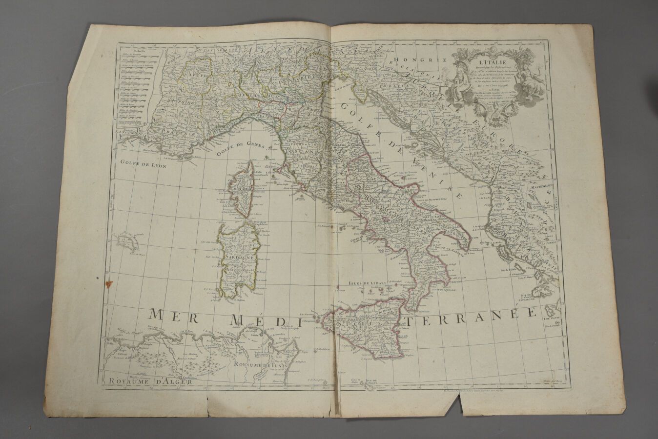 Null GUILLAUME DELISLE & DEZAUCHE su sucesor
(Francia, siglo XVIII)
Mapa de Ital&hellip;