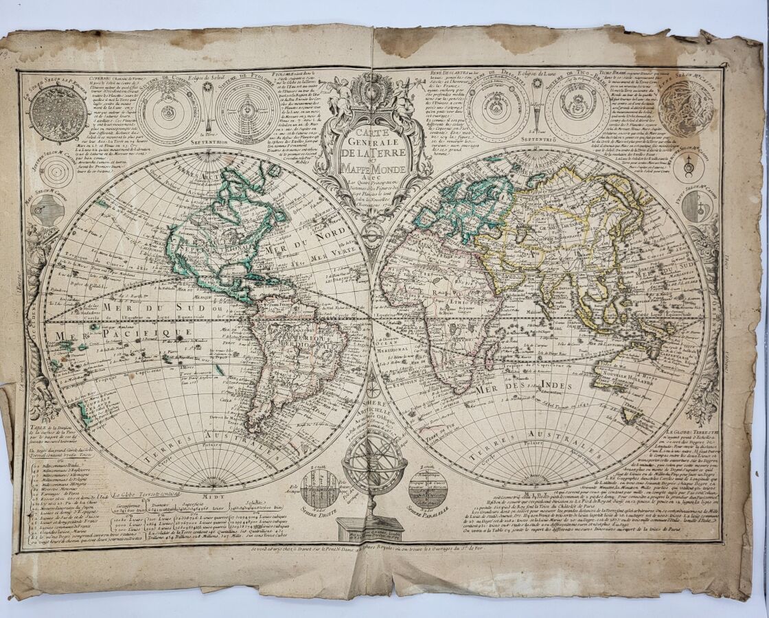 Null NICOLAS DE FER (1647 - 1720)
Carte centrale de la Terre - Mappemonde avec l&hellip;