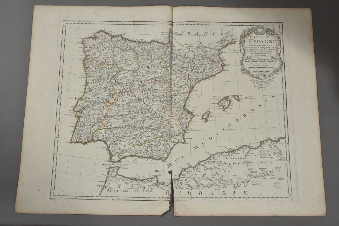 Null GUILLAUME DELISLE & DEZAUCHE su sucesor
(Francia, siglo XVIII)
Mapa de Espa&hellip;