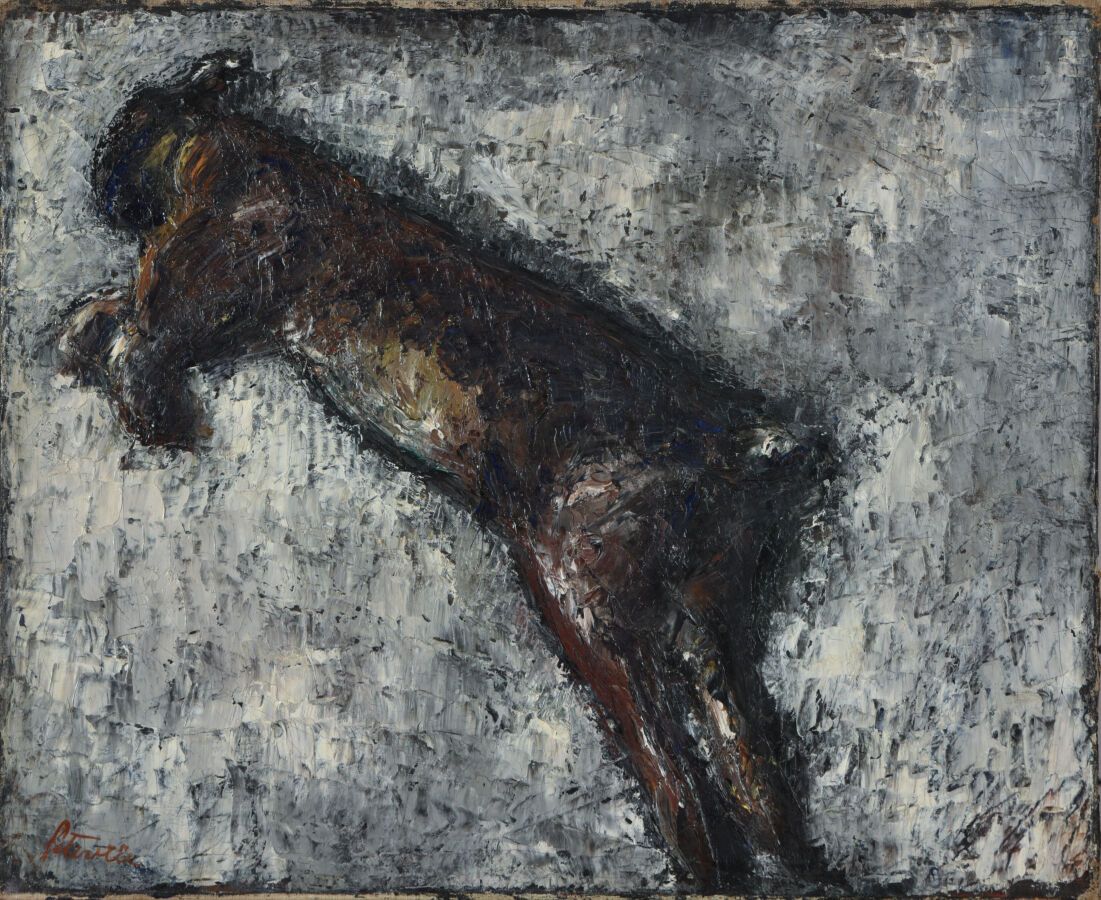 Null Adolphe PÉTERELLE (1874-1947).
Le lièvre.
Huile sur toile.
Signé en bas à g&hellip;
