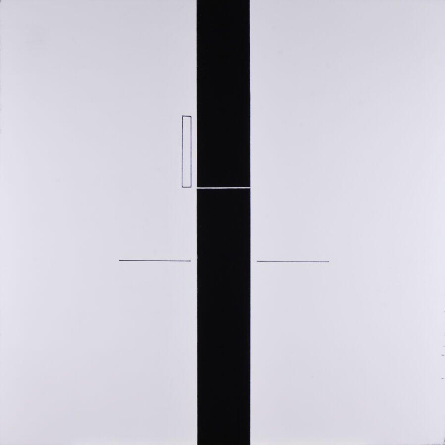 Null Yves DUBAIL (1930-2019).
Ohne Titel.
Acryl auf Leinwand.
100 x 100 cm.