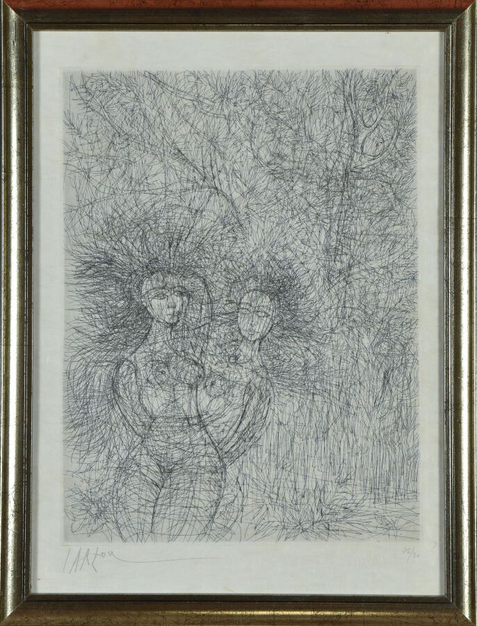 Null Jean CARZOU (1907-2000).
Untitled 2, 1961.
Drypoint on Japan paper.
Signed &hellip;