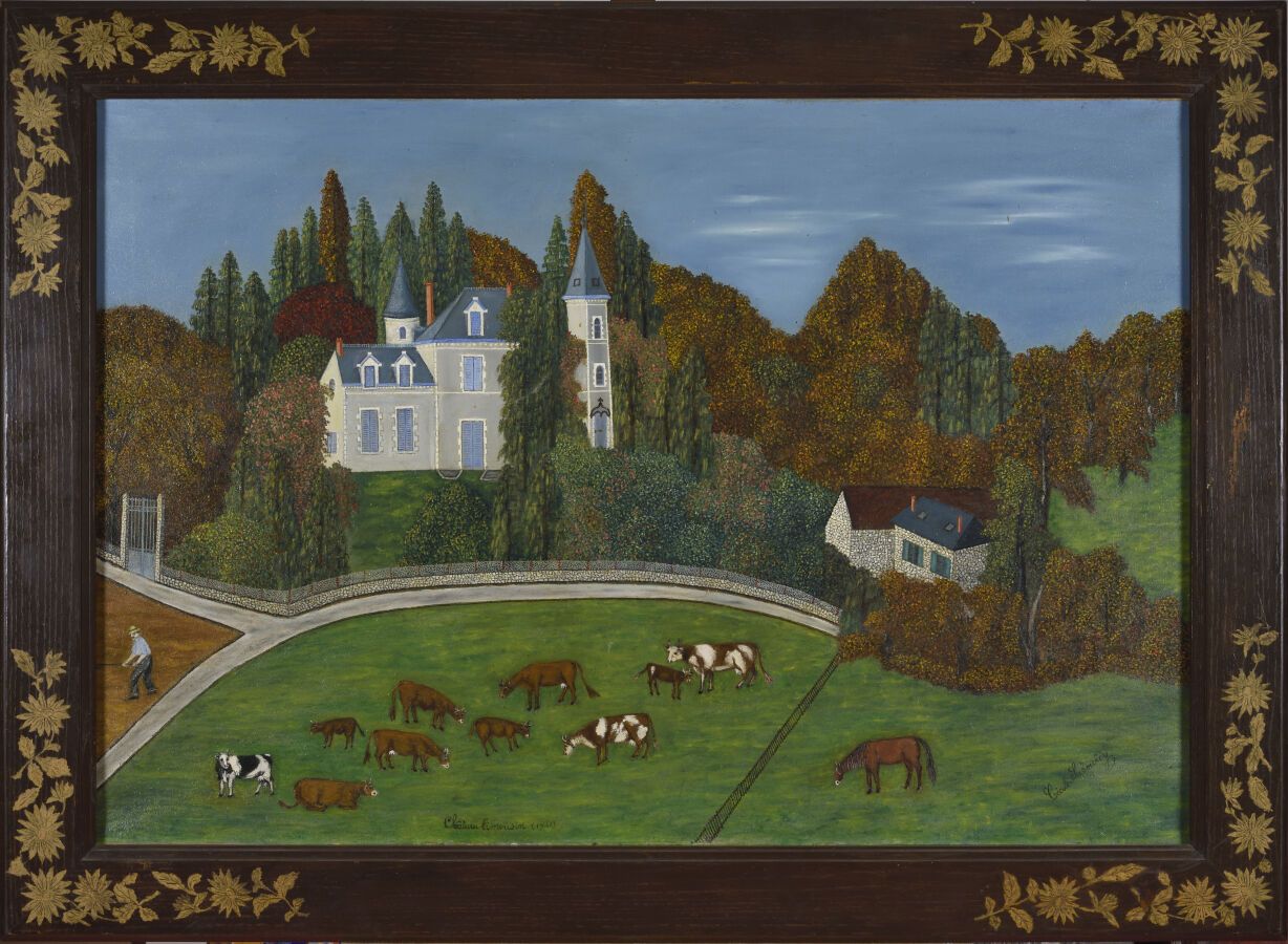 Null Cécile SABOURDY (1893-1970).
利穆赞城堡，1941年。
布面油画。
右下方有签名。
题目和日期在中央下方。
81 x 12&hellip;