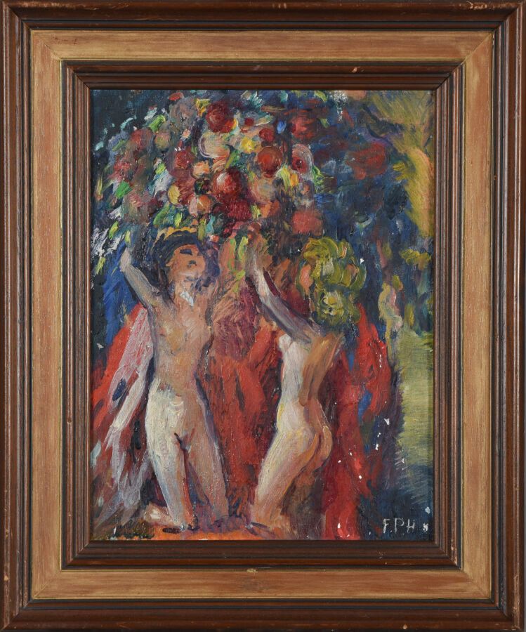 Null Modern school (early 20th century).
Two nudes.
Oil on canvas.
Signed FPH lo&hellip;