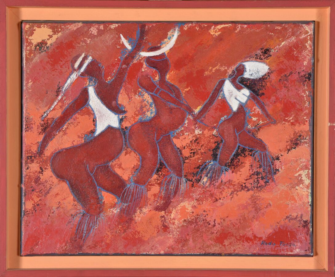 Null Radu FOCSA (Né en 1946).
Danseuses.
Acrylique sur toile.
Signé en bas à dro&hellip;