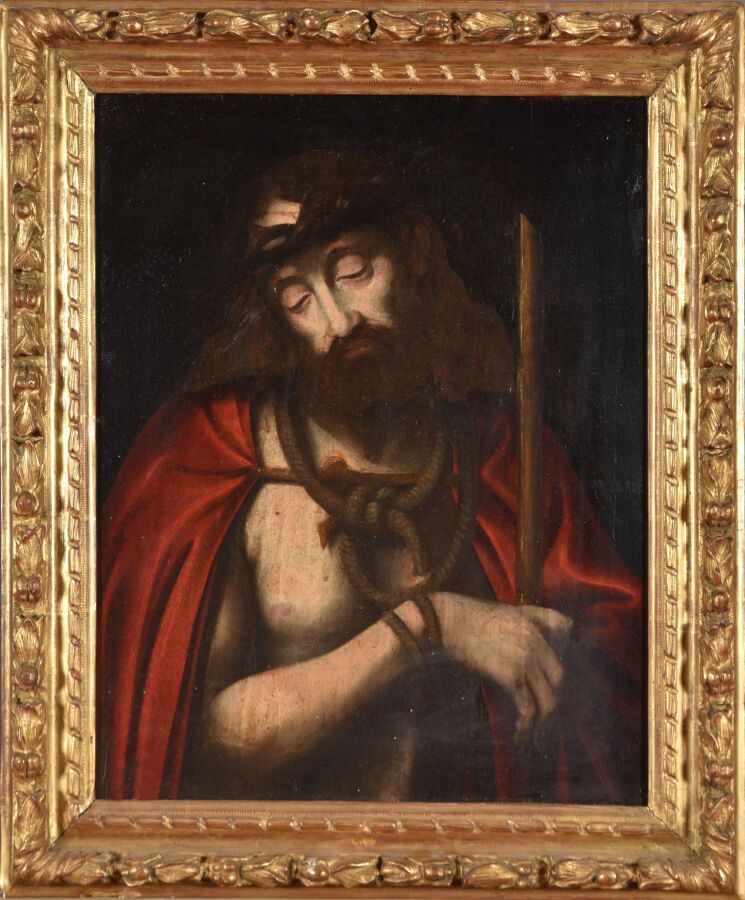 Null 索拉里奥-安德烈（后）
索拉里奥或米兰约1470-1520年
基督与芦苇，也被称为 "Ecce Homo"。
油画在面板上。胡桃木。(一些修复；旧清漆&hellip;