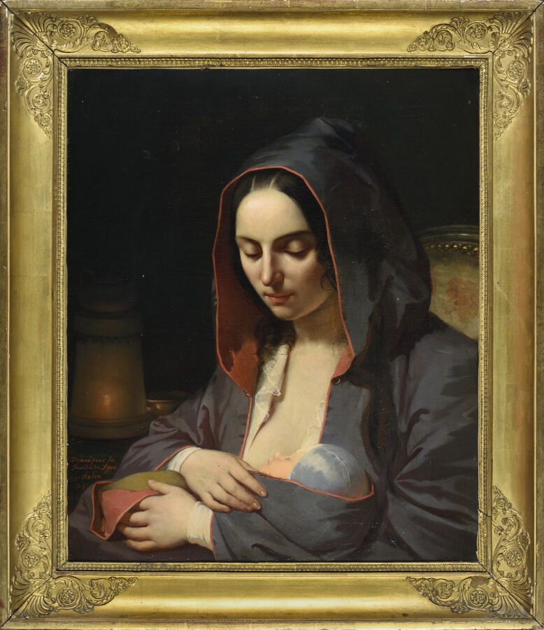 Null Benoît Hermogaste MOLIN (1810-1894).
Maternité, 1840.
Huile sur toile.
Sign&hellip;