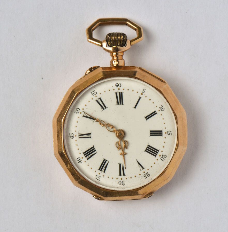 Null Reloj de cuello de oro amarillo de 18 quilates (750/oo), esfera redonda con&hellip;