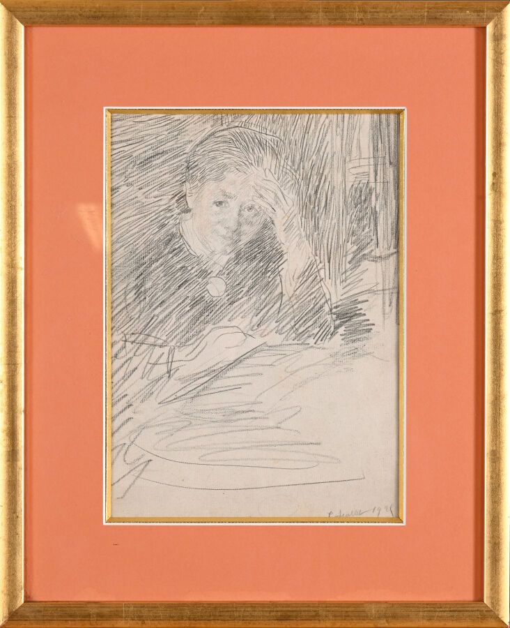 Null François Joseph GUIGUET (1860-1937).
Jeune femme la tête reposant sur une m&hellip;
