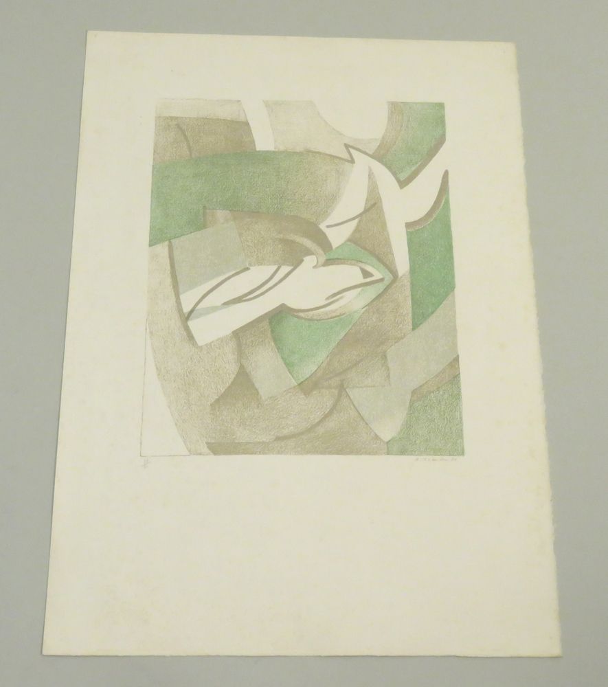 Null André BEAUDIN (1895-1979). Composition géométrique, 1976. Lithographie coul&hellip;