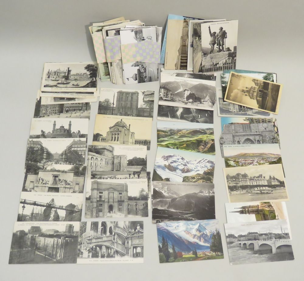 Null Lot de cartes postales diverses (France et étranger), Places et monuments.