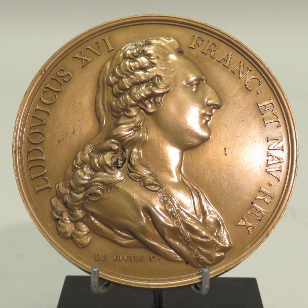 Null D'après DU VIVIER F. Médaille/presse-papiers en bronze "Ludovicus XVI Franc&hellip;