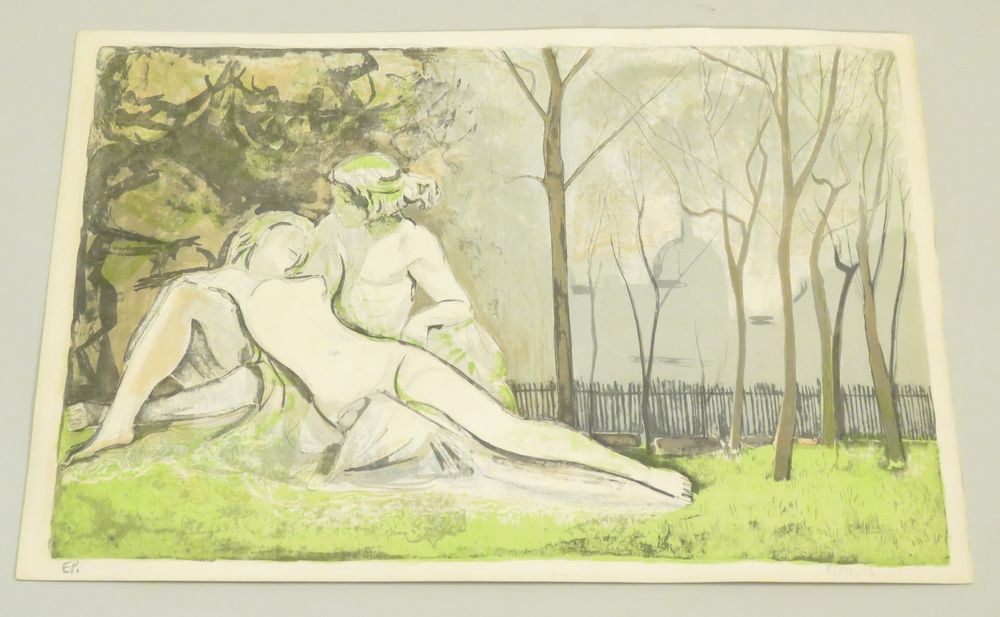 Null Lucien-Philippe MORETTI (1922-2000). Composition. Lithographie couleurs sur&hellip;