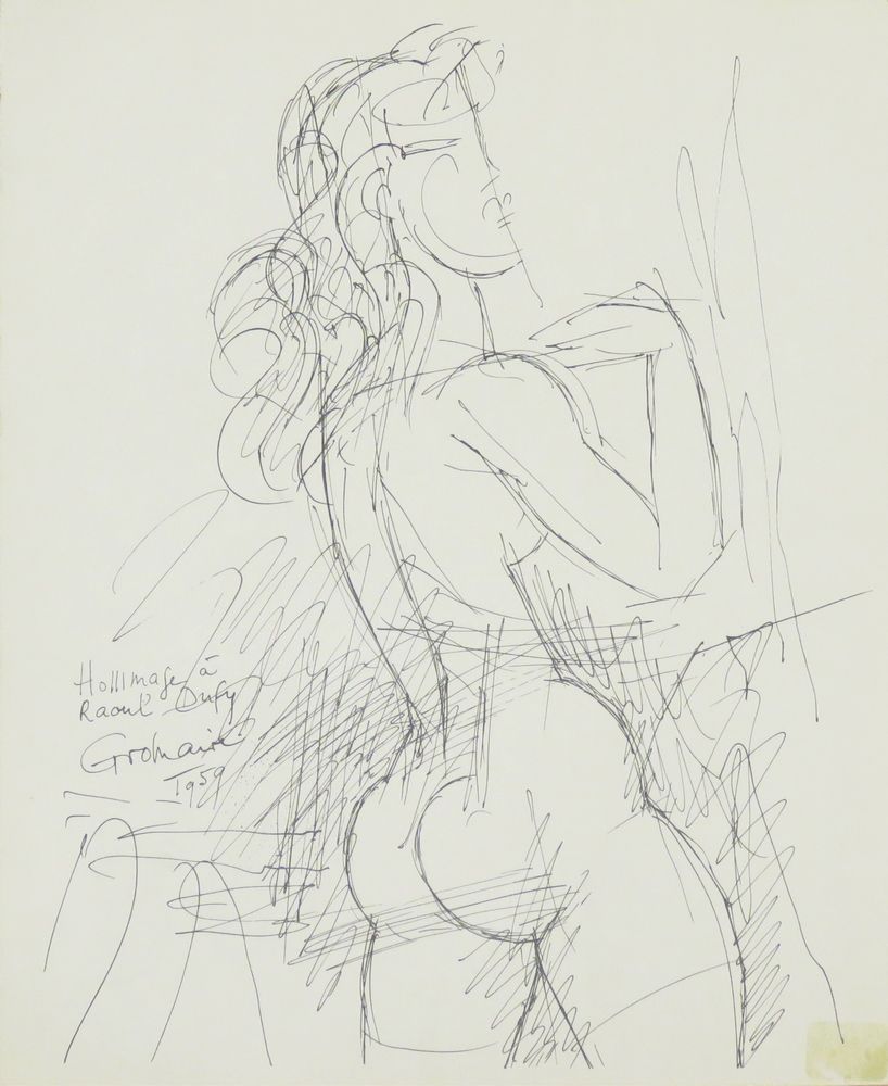 Null Marcel GROMAIRE (1892-1971). Hommage à Raoul DUFY, 1959. Lithographie sur p&hellip;
