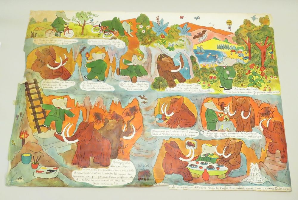Null HACHETTE, France. Babar, 1970. Offset en couleurs N°1501. 70 x 98.5 cm (non&hellip;