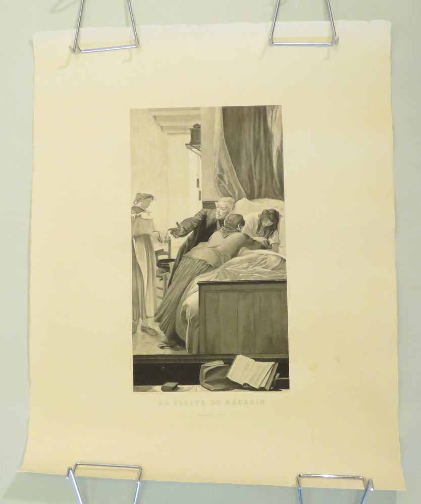 Null D'après Albert BESNARD (1849-1934). "La Visite du Médecin". Eau-forte sur V&hellip;