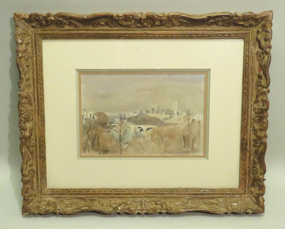 Null Pierre-Eugène CLAIRIN (1897-1980). Paysage. Mine de plomb et aquarelle sur &hellip;