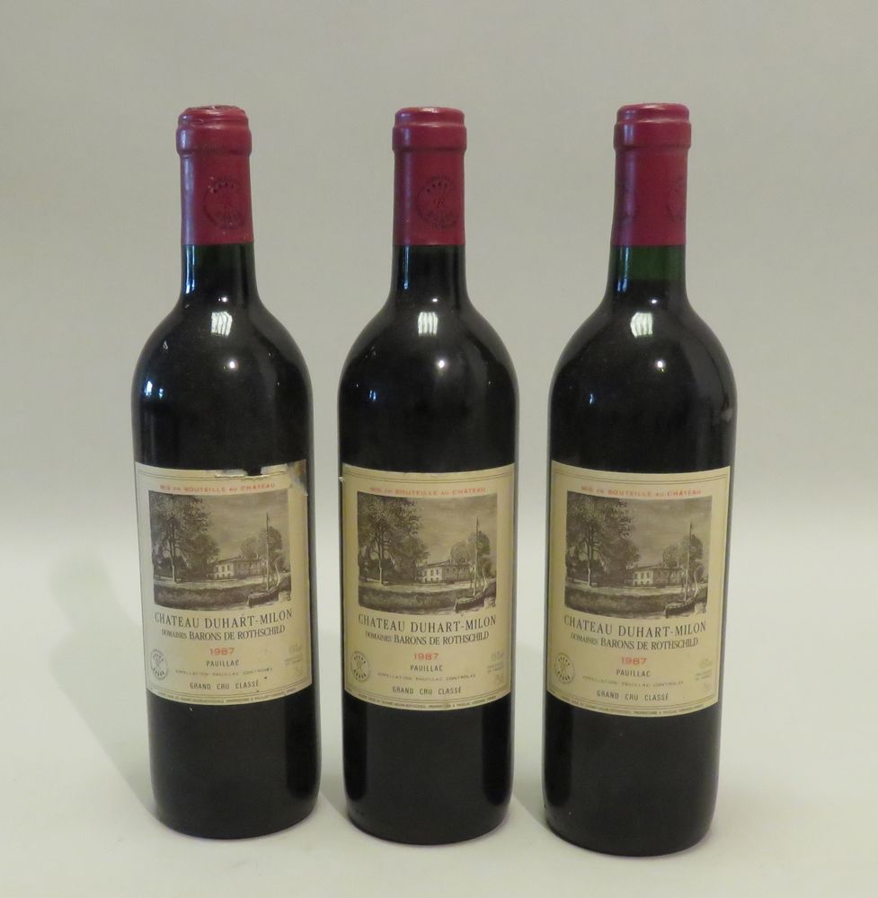 Null Château Duhart-Milon, 4º Grand Cru Classé, Pauillac, cosecha 1987. 3 BTLS (&hellip;