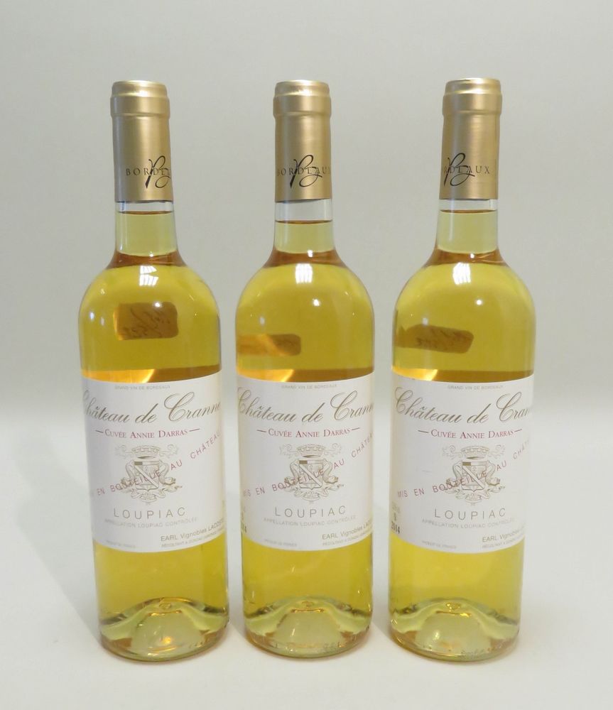 Null Château De Cranne, Cuvée Annie Darras, Blanc, Loupiac, millésime 2014. 3 BT&hellip;