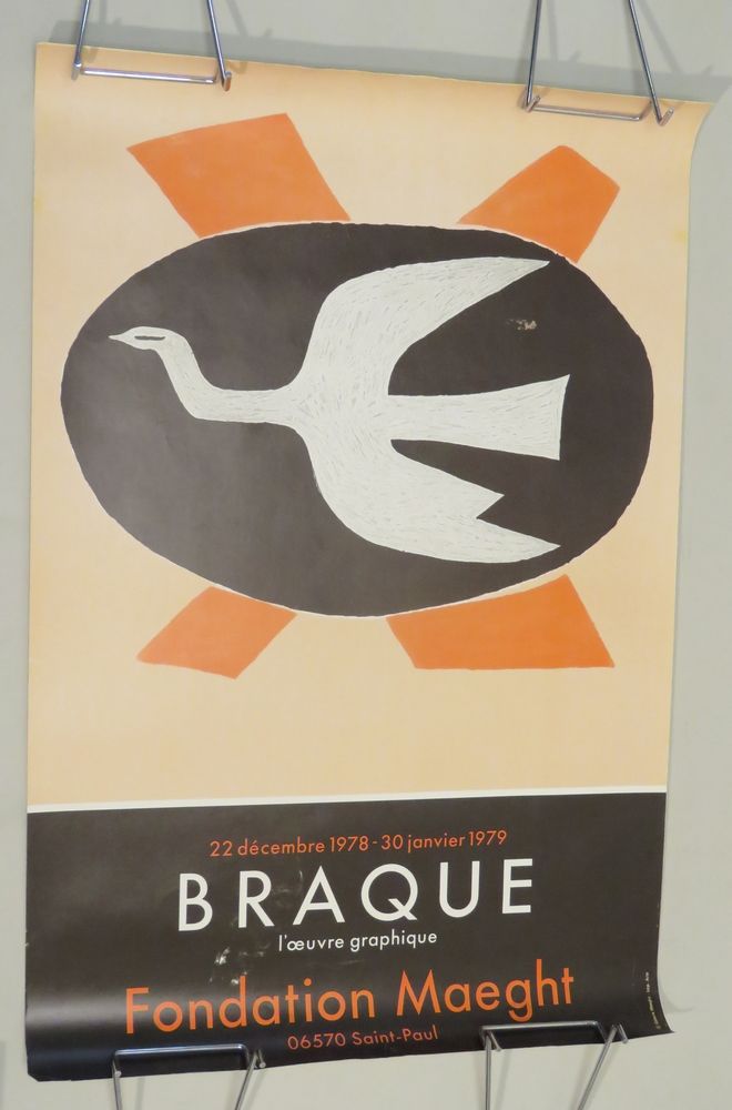 Null Affiche offset couleurs : BRAQUE, à La galerie Maeght (1978-1979). 67,5 x 4&hellip;