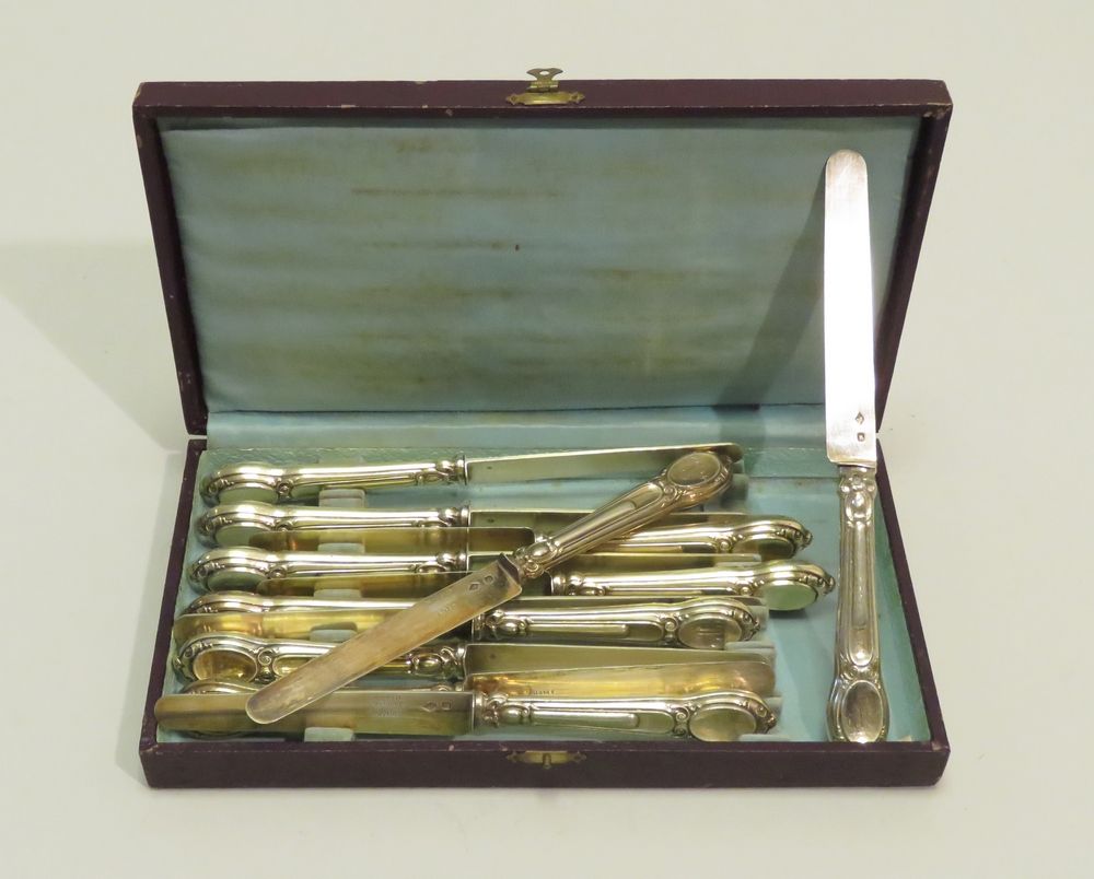 Null 大师：莫里斯-迈耶（1801-1864），巴黎皇帝的金匠。一套12把银刀（Minerve, 1st Title & Goldsmith's hallm&hellip;