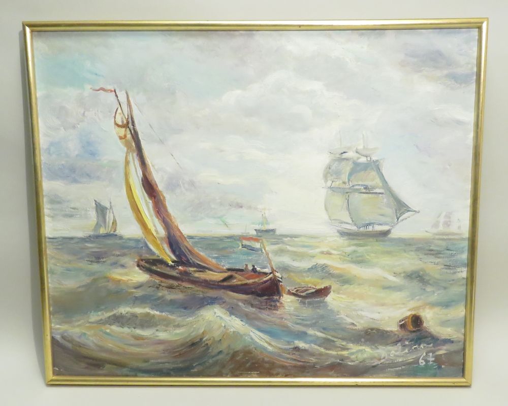 Null 阿尔芒-达利安（1924-2000）。海洋，1967年。布面油画，右下方有签名和日期。49 x 60厘米。