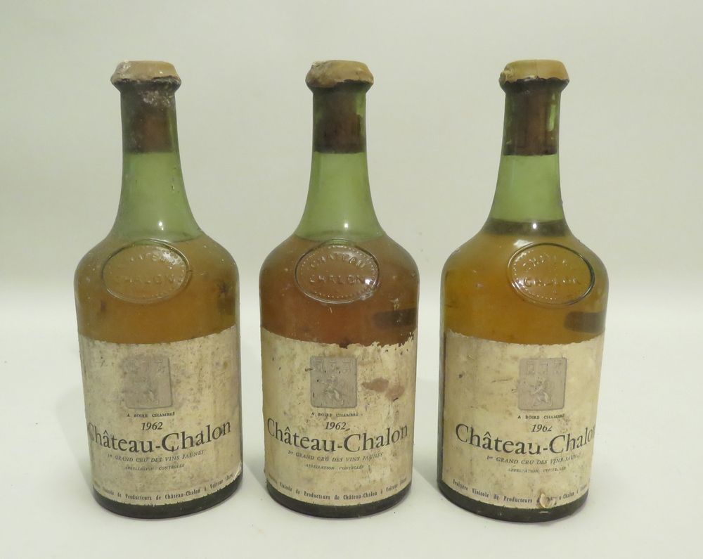 Null Château-Chalon, 1er Grand Cru Des Vins Jaunes, Jura, millésime 1962. 3 BTLS&hellip;