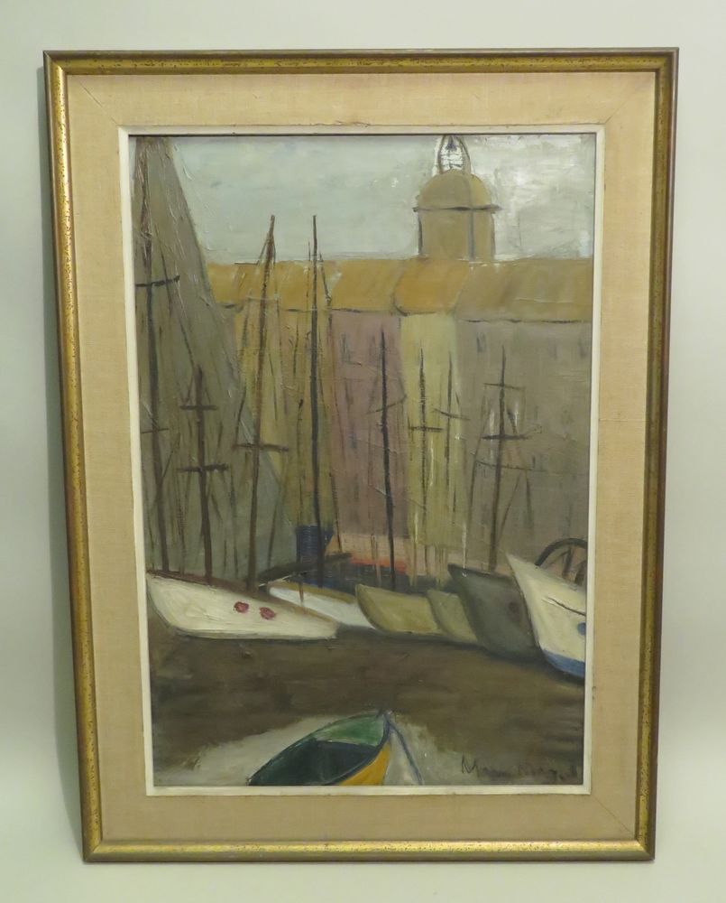 Null Maiten MANGEOL (1903-2003). Composition. Oil on canvas, signed lower right.&hellip;