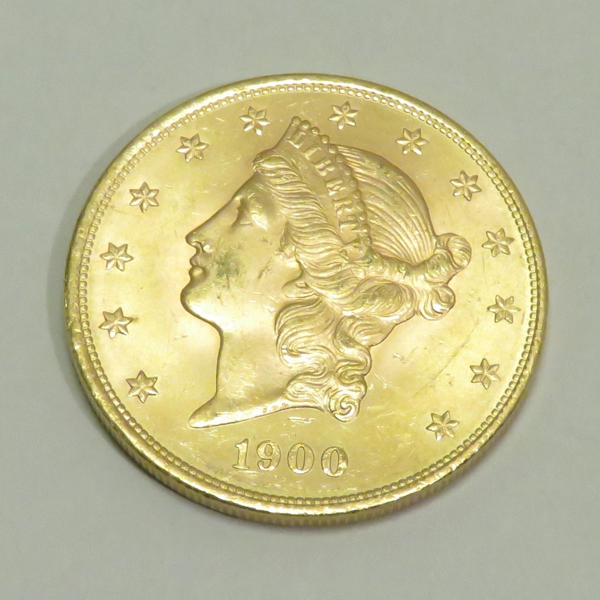 Null 20-Dollar-Goldmünze "Liberty Head-Double Eagle", datiert 1900, Graveur: Jam&hellip;