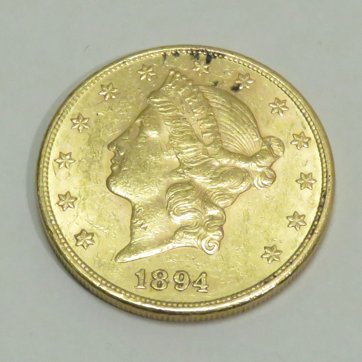 Null 20-Dollar-Goldmünze "Liberty Head-Double Eagle", datiert 1894, Atelier "S" &hellip;