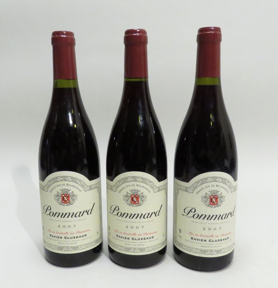 Null Pommard, Xavier Cluzeaud, Burgundy, 2007 vintage. 3 BTLS (1 Niv. Good; 2 Ni&hellip;