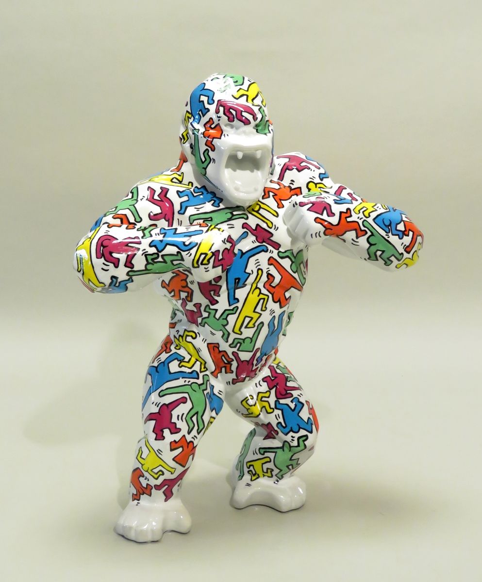 Null Richard ORLINSKI (né en 1966). "Wild Kong Tag-Keith Haring". Sculpture en r&hellip;