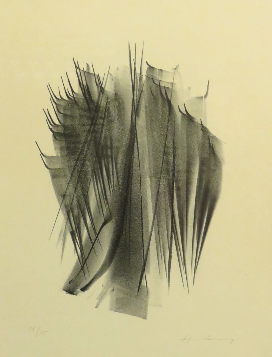 Null Hans HARTUNG (1904-1989). Composition. Lithographie sur Velin, signée en ba&hellip;