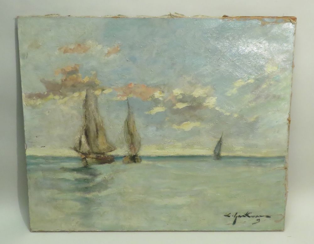 Null Marine, 1919. Huile sur toile, porte une signature en bas à droite (illisib&hellip;