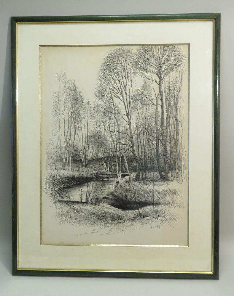 Null 保罗-莱马格尼（1905-1977）。矮树丛。纸上印度墨水，右下方签名。高度：58.5厘米 宽度：43厘米（见图）。