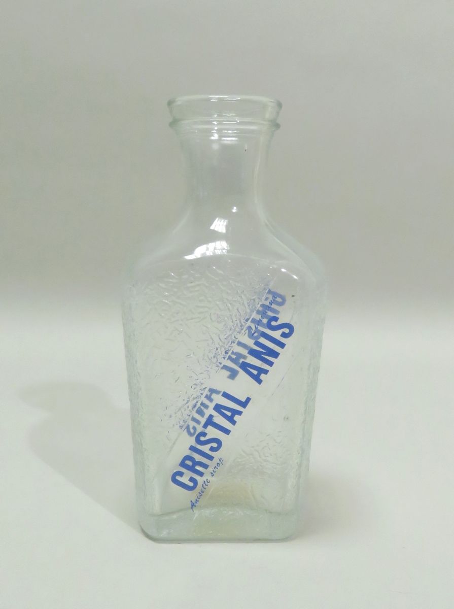 Null Jarra publicitaria de vidrio moldeado "Cristal Anis-Anisette Sirop". 19,5 x&hellip;