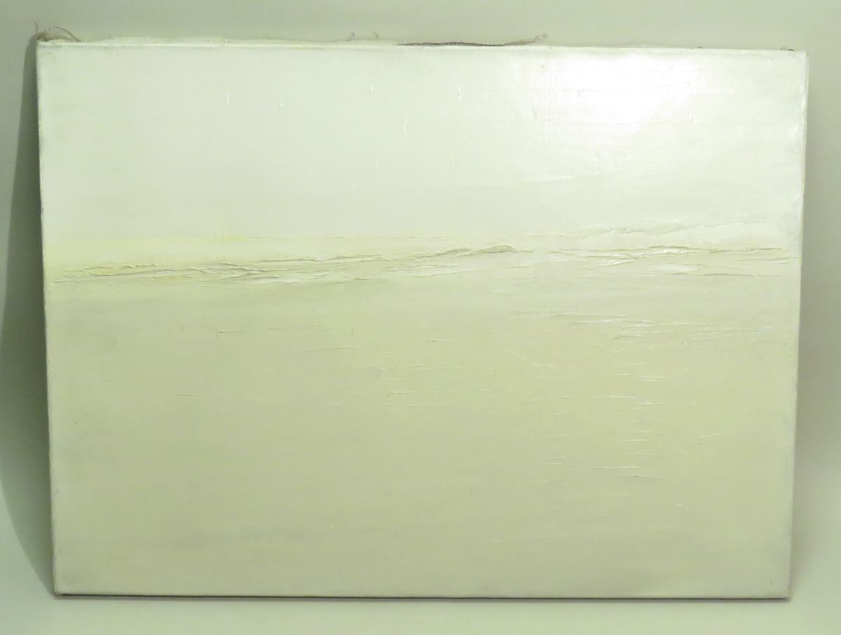 Elena SEREBRJAKOVA (née en 1969). "Blanc", 2000. Huile sur toile de lin, signée &hellip;