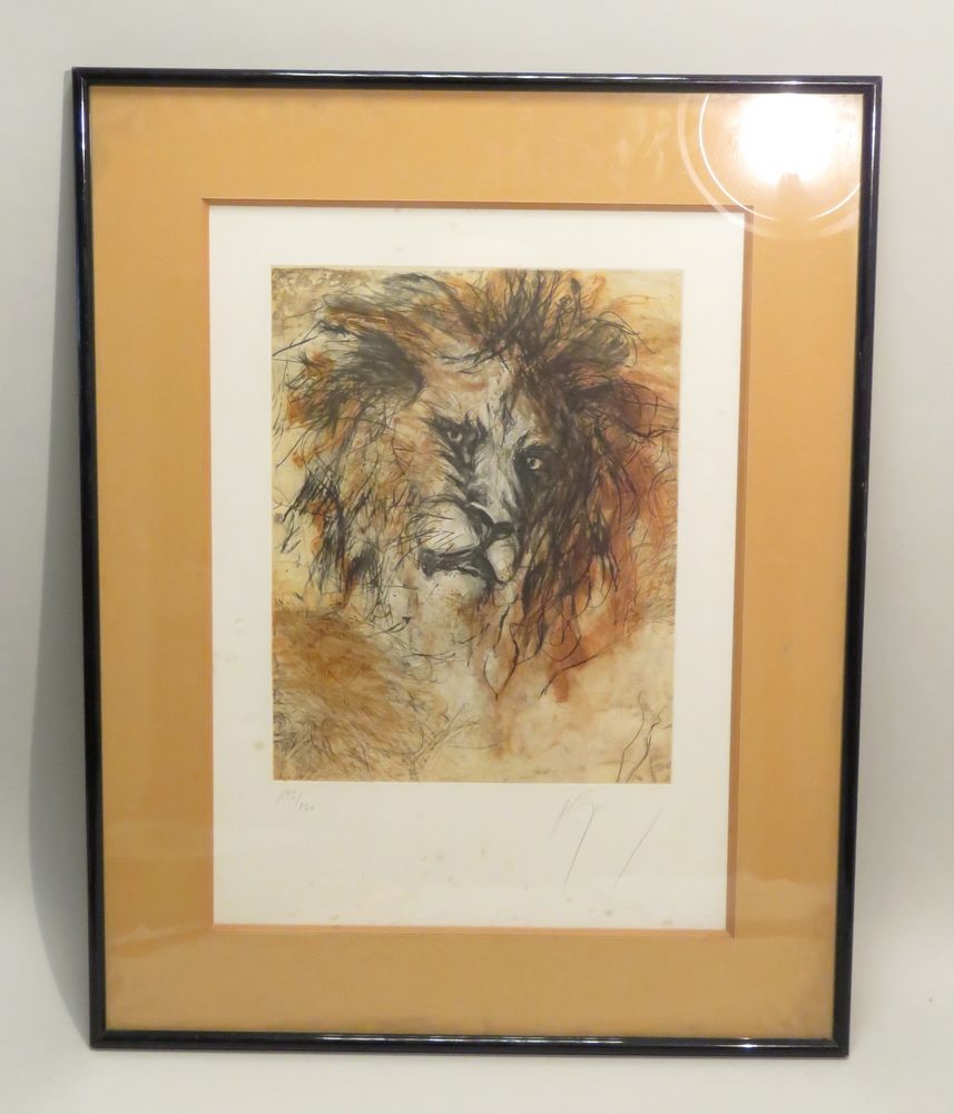 Null Head of a Lion. Etching and aquatint on vellum, signed lower right (illegib&hellip;