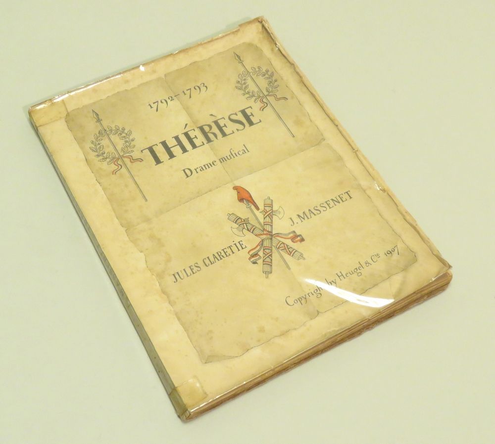 Null ThéRèSE (1792-1793)，两幕音乐剧，作者是Jules CLARETIE，音乐是J.MASSENET，曲谱和钢琴，11页，软封面，小册子&hellip;