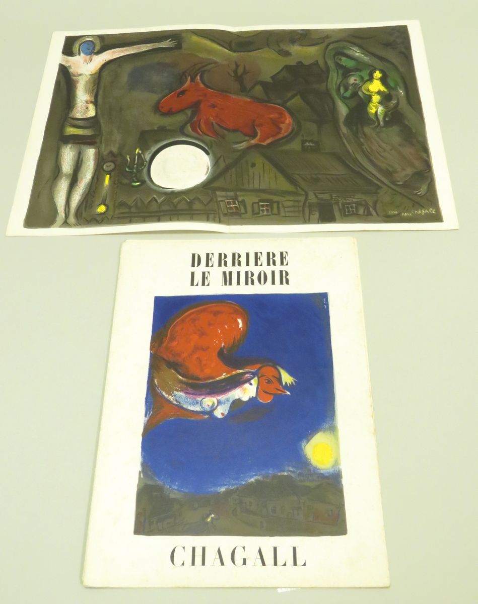 Null BEHIND THE MIRROR: "CHAGALL" N°27/28, March/April 1950. In-Folio in sheets,&hellip;