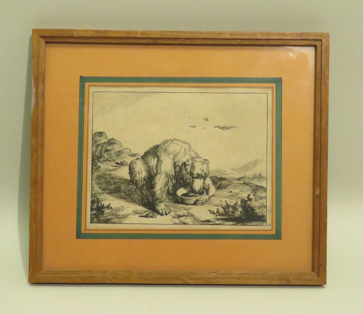 Null 熊。蚀刻版画。11.5 x 14.5厘米(正在观看)。